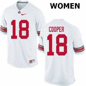 Women's Ohio State Buckeyes #18 Jonathon Cooper White Nike NCAA College Football Jersey May YSN6444JG